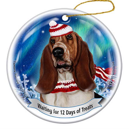Pet Gifts USA, LLC – wholesale Prydnad – Basset Brun/Vit Serie 5 Julprydnad