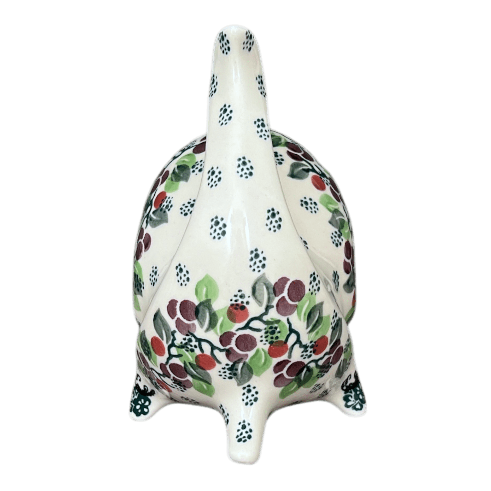 Polish Pottery Outlet - Wholesale Sponge Holder - Scrubby Holder, Fish Shaped, 6.75" in "Sugar Plums" by Ceramika Artystyczna | AF28-2838Q2
