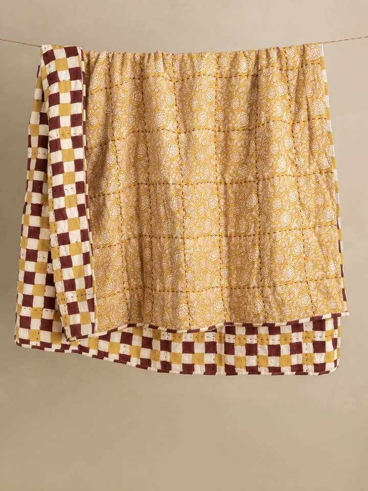 Linen Calista Quilt for wholesale by Live Linen