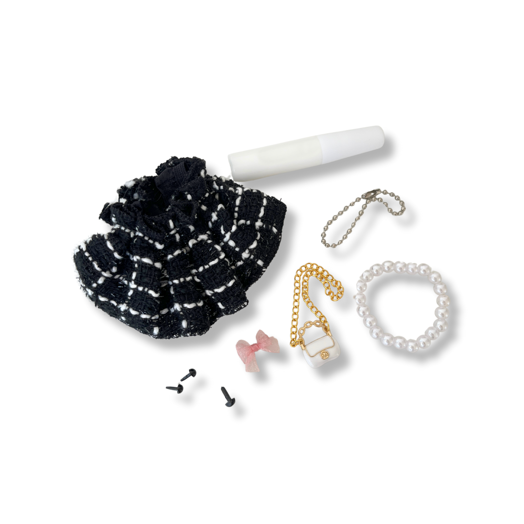 MODEUN SHOP - Wholesale DIY Craft Kit - FANCY BLACK MORU DOG DIY KEYCHAIN KIT1