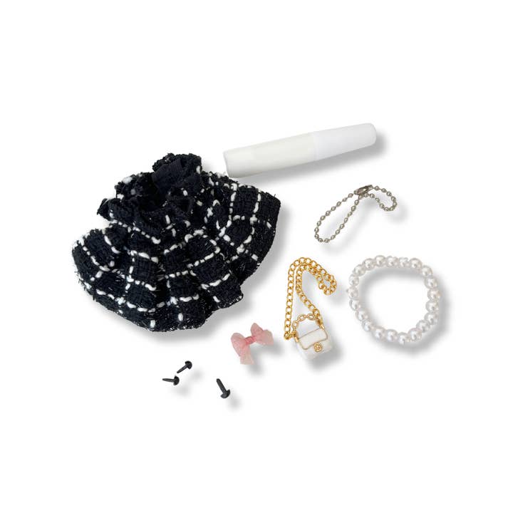 MODEUN SHOP - Wholesale DIY Craft Kit - FANCY BLACK MORU DOG DIY KEYCHAIN KIT1