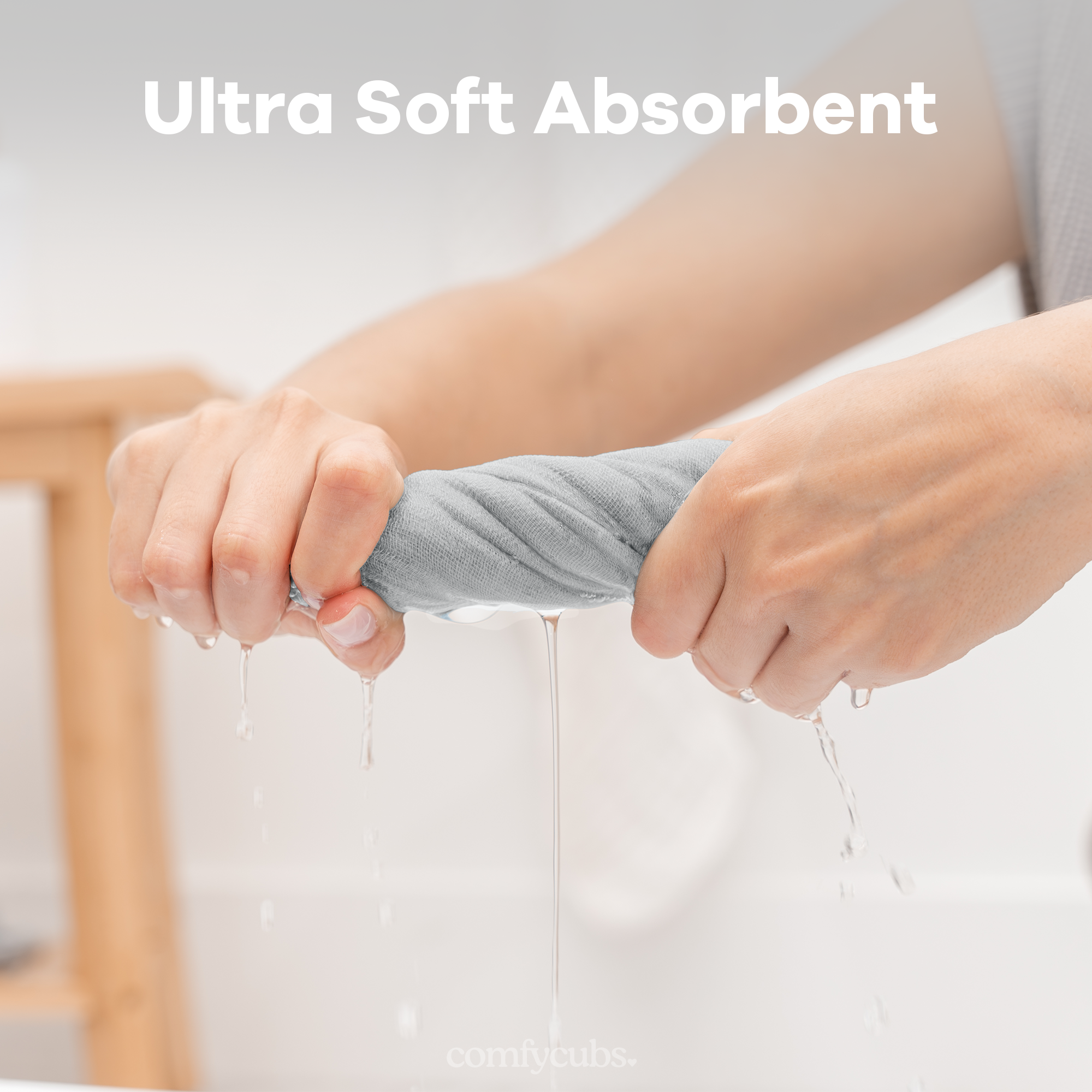 Comfy Cubs – wholesale Wash cloth – Child & baby – Muslin Baby Washcloths, Soft 10"x10" Cotton by Comfy Cubs131