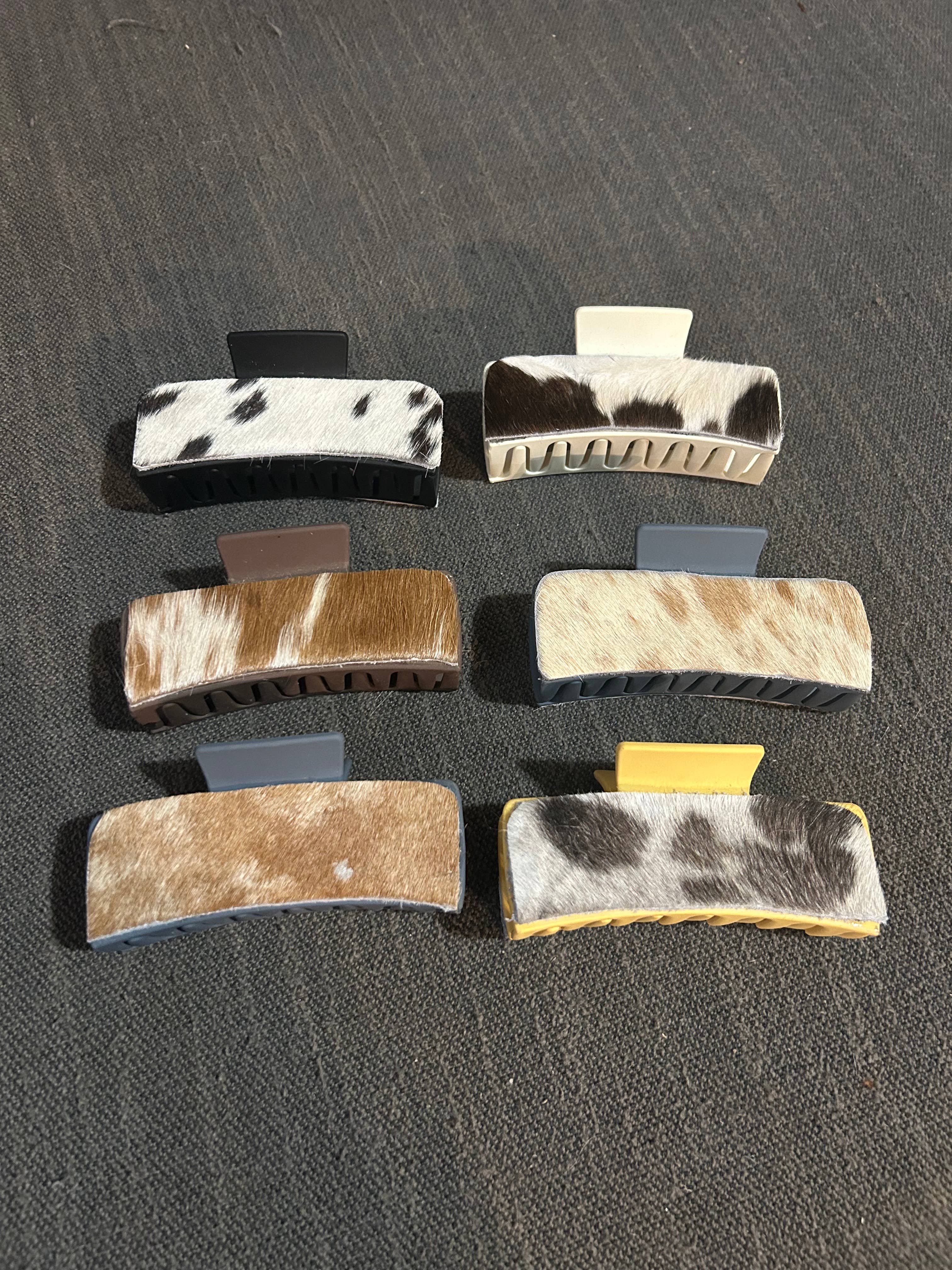 Southern Belles and Shotgun Shells - Vendita all'ingrosso Forcine per capelli - Fermagli per capelli in vera pelle di vacca western1