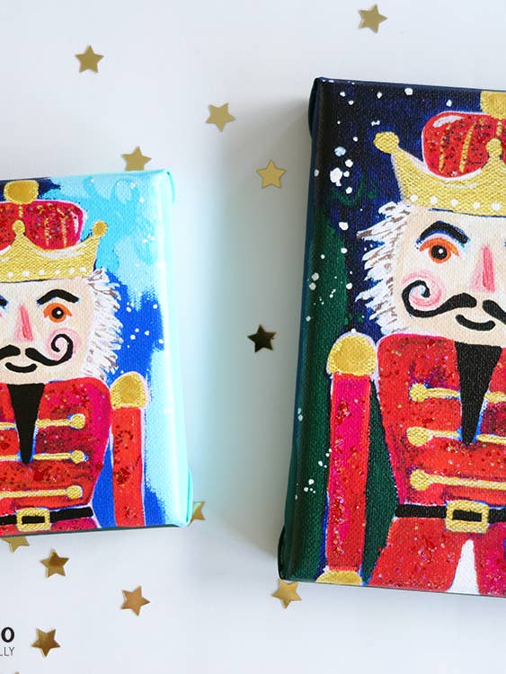 Let's Go Nuts Nutcracker Canvas Wall Art for wholesale by JM Design Studio