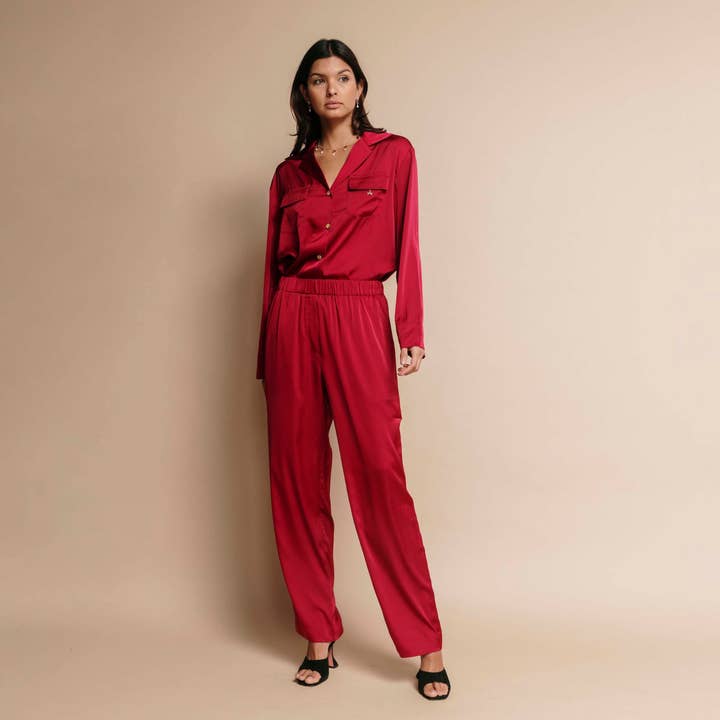 O Conjunto Coordenado em Bordeaux por atacado de Montserrat New York