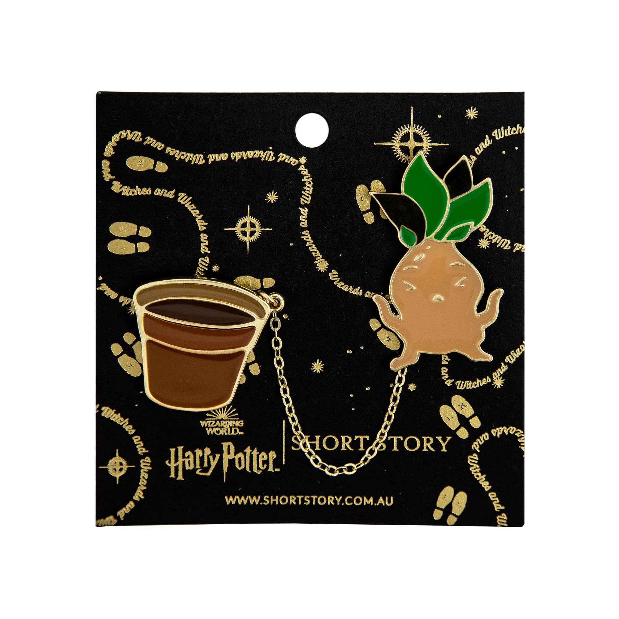Short Story - Wholesale Lapel Pin/Button - Harry Potter Enamel Pin Mandrake & Pot1