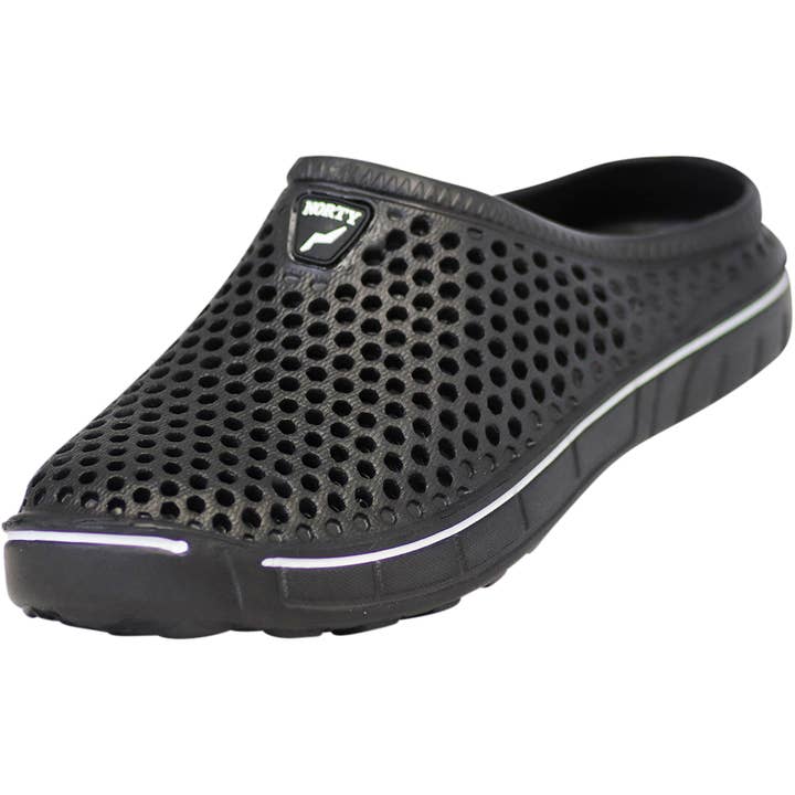 Norty HERRE 8-13 LIGHTWEIGHT CLOG BLACK Prepack for engroshandel hos The Norty Brand