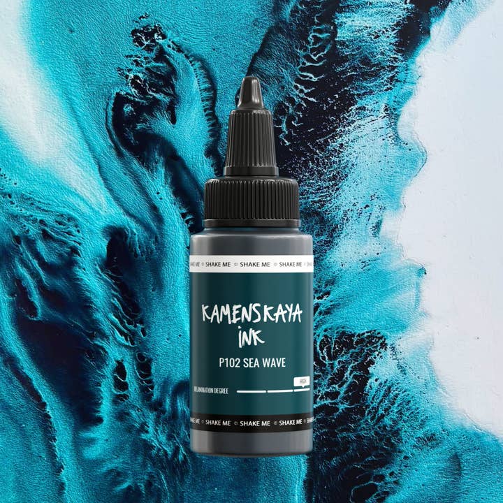 Delaminating Alcohol Ink P-102 'Sea wave' for wholesale by KAMENSKAYA