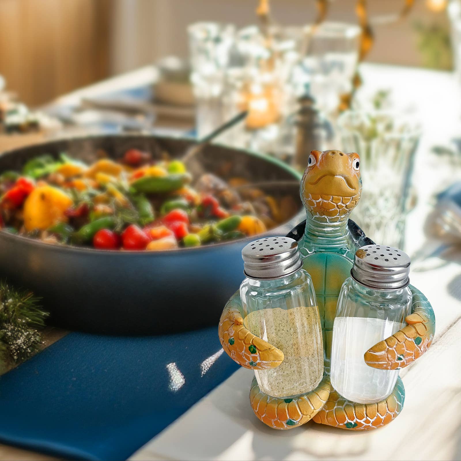 Liffy - Wholesale Salt & Pepper Shaker Set - Sea Turtle Salt and Pepper Shaker Holder Ocean Kitchen Decor4