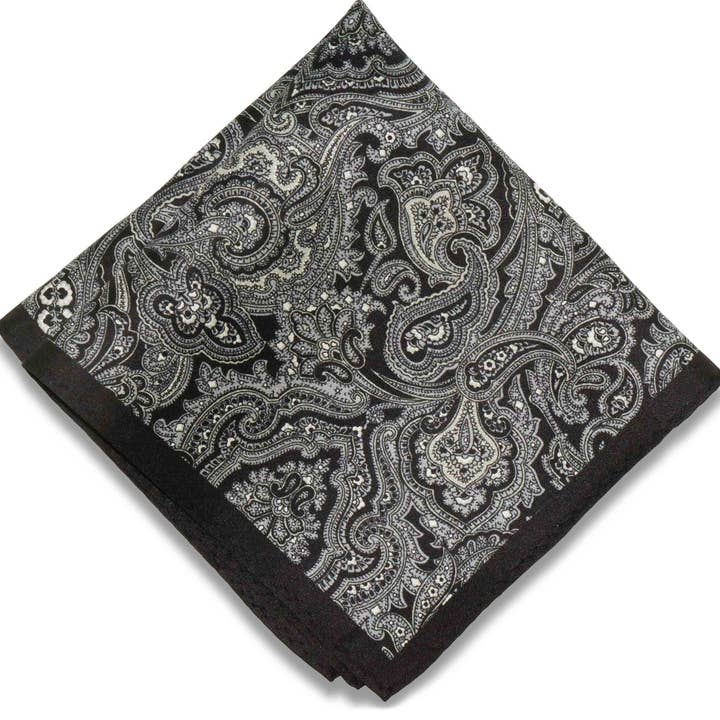 Garden Night Silk Pocket Square for wholesale by Aristocrats Bows N Ties