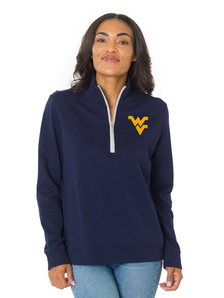 West Virginia Mountaineers Quinn Quarter Zip | Gameday for wholesale by Flying Colors Apparel