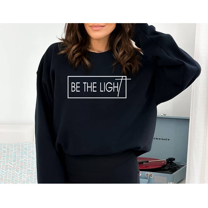Custom T Story - Wholesale Graphic Sweatshirt - Women's - Be The Light Sweatshirt, Mathew 5:14 Sweatshirt3