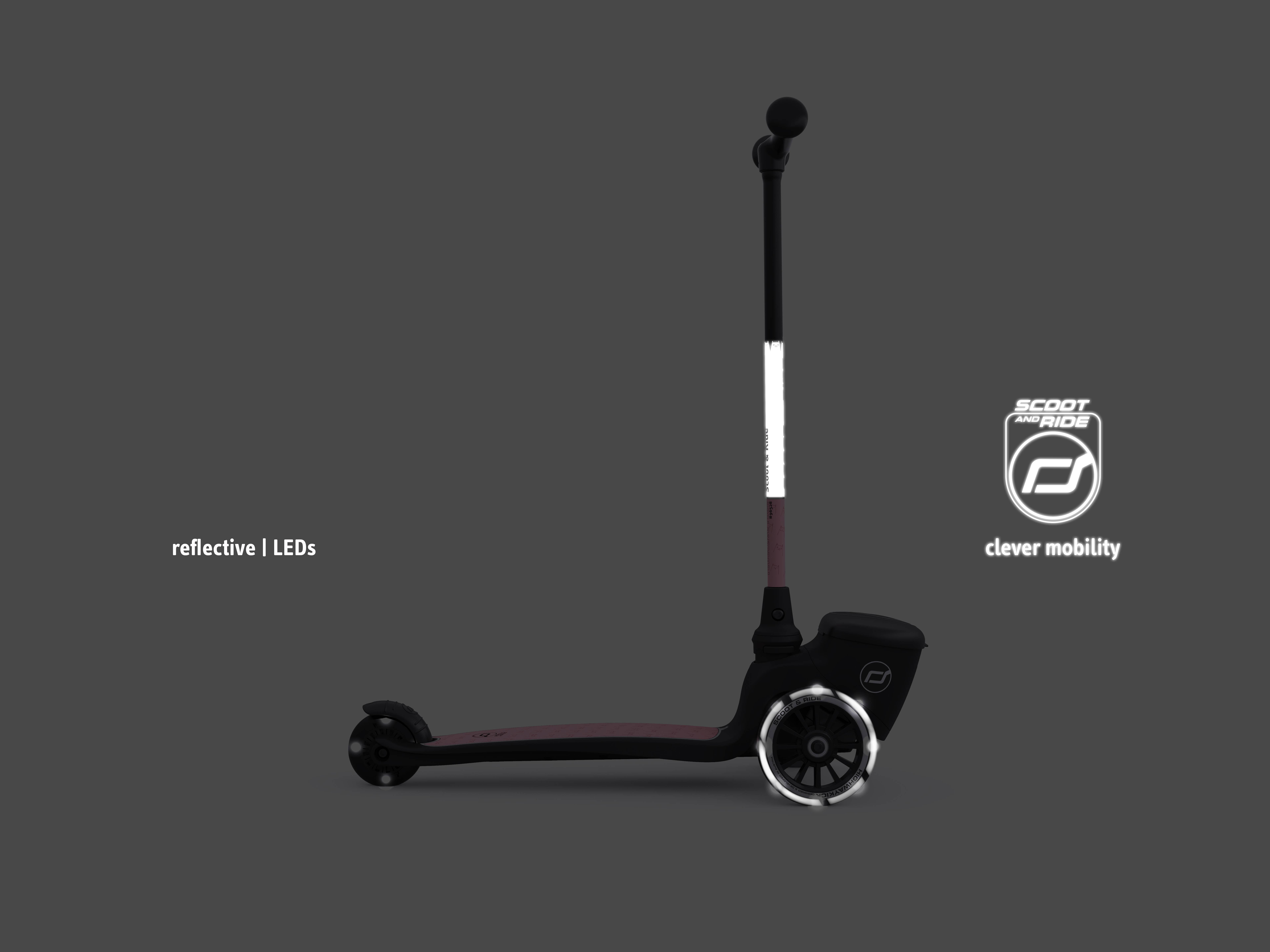 Scoot & Ride - Vente Vélo et trottinette – enfant - Scoot and Ride Highwaykick2 Couleurs mélangées réfléchissantes3