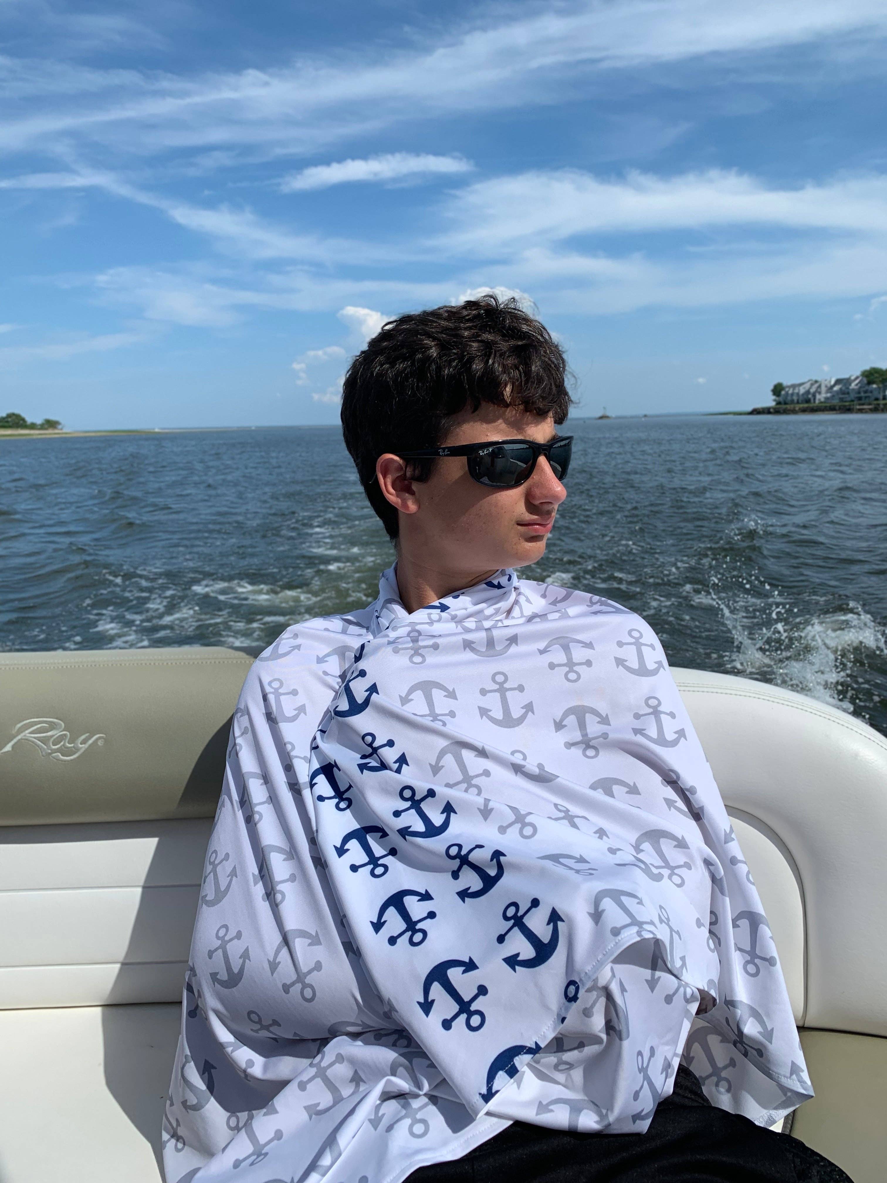 Salt n Rays - Wholesale Beach Towel - UPF 50 Beach Towel/Wrap  - Anchors Away5