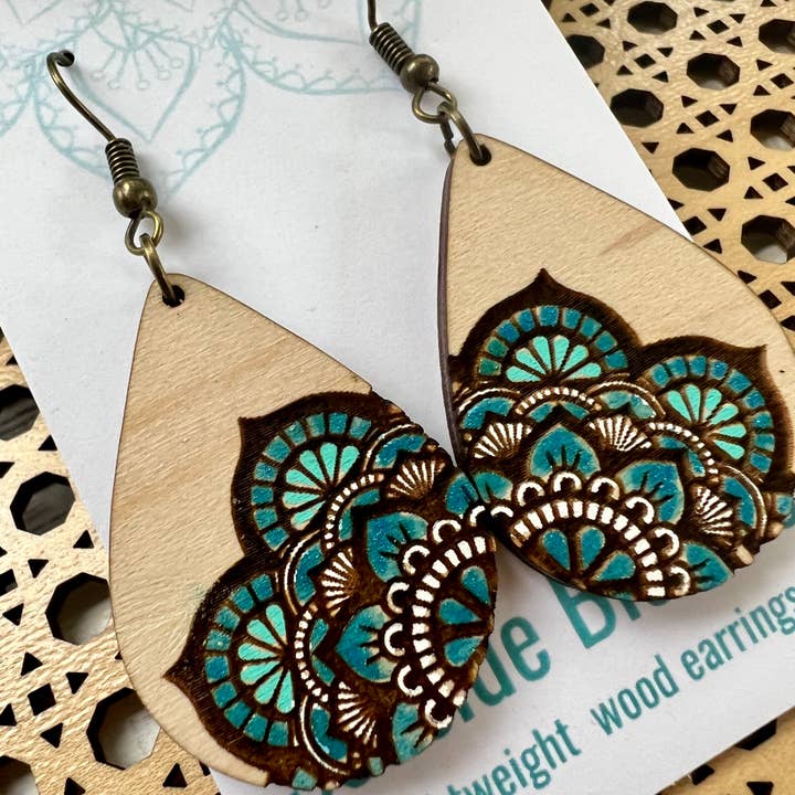 mandala boho beach stil lätt handmålat trä för wholesale av Seasideblooms