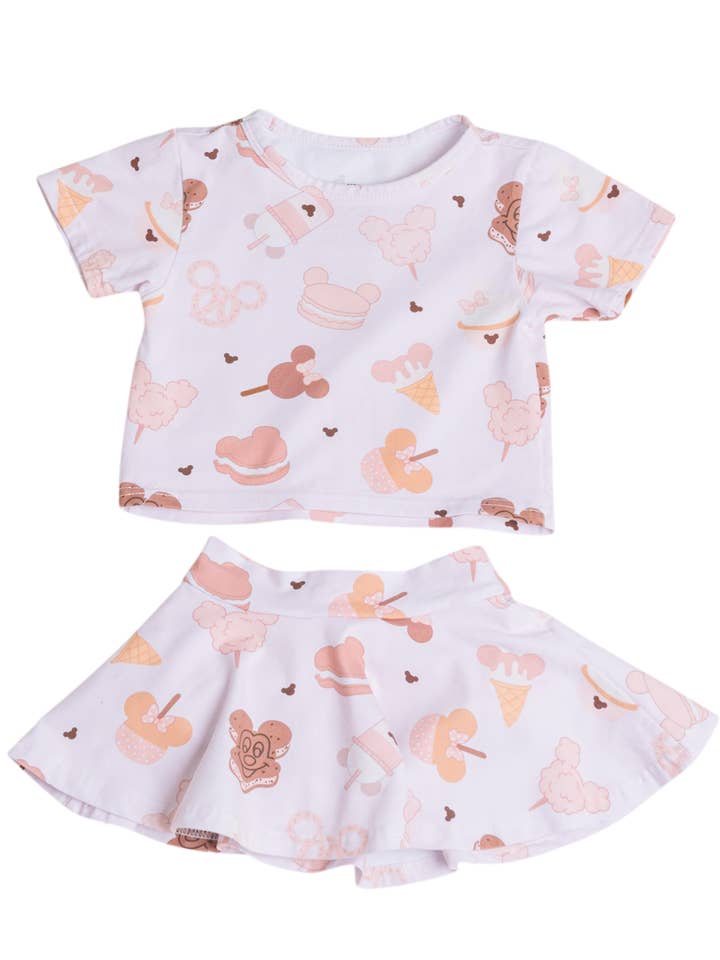 Disney Neutrale Snacks Nederdel Sæt - Blød Sving Nederdel & Top for engroshandel hos Beba and Buba