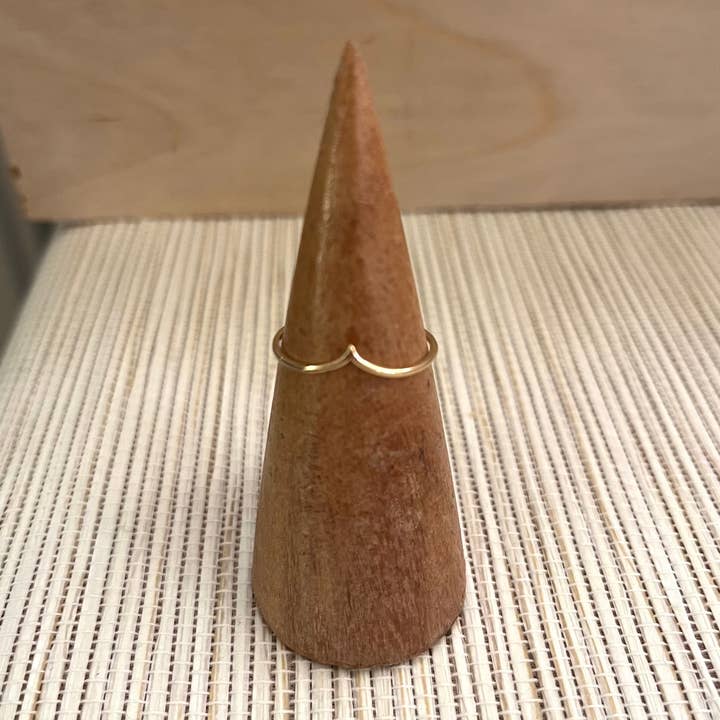 Solid 14k Gold Chevron Stacking Ring Band for wholesale by TASI Designs