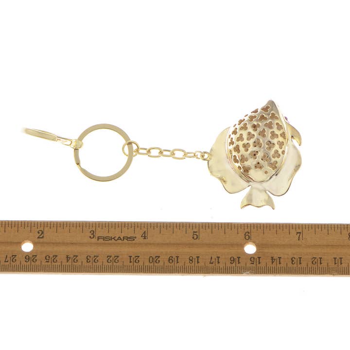 AK Brand – Porta-chaves - Mulher por atacado – Chaveiro Swarovski Crystal Fire Opal Angel Piranha Peixe22