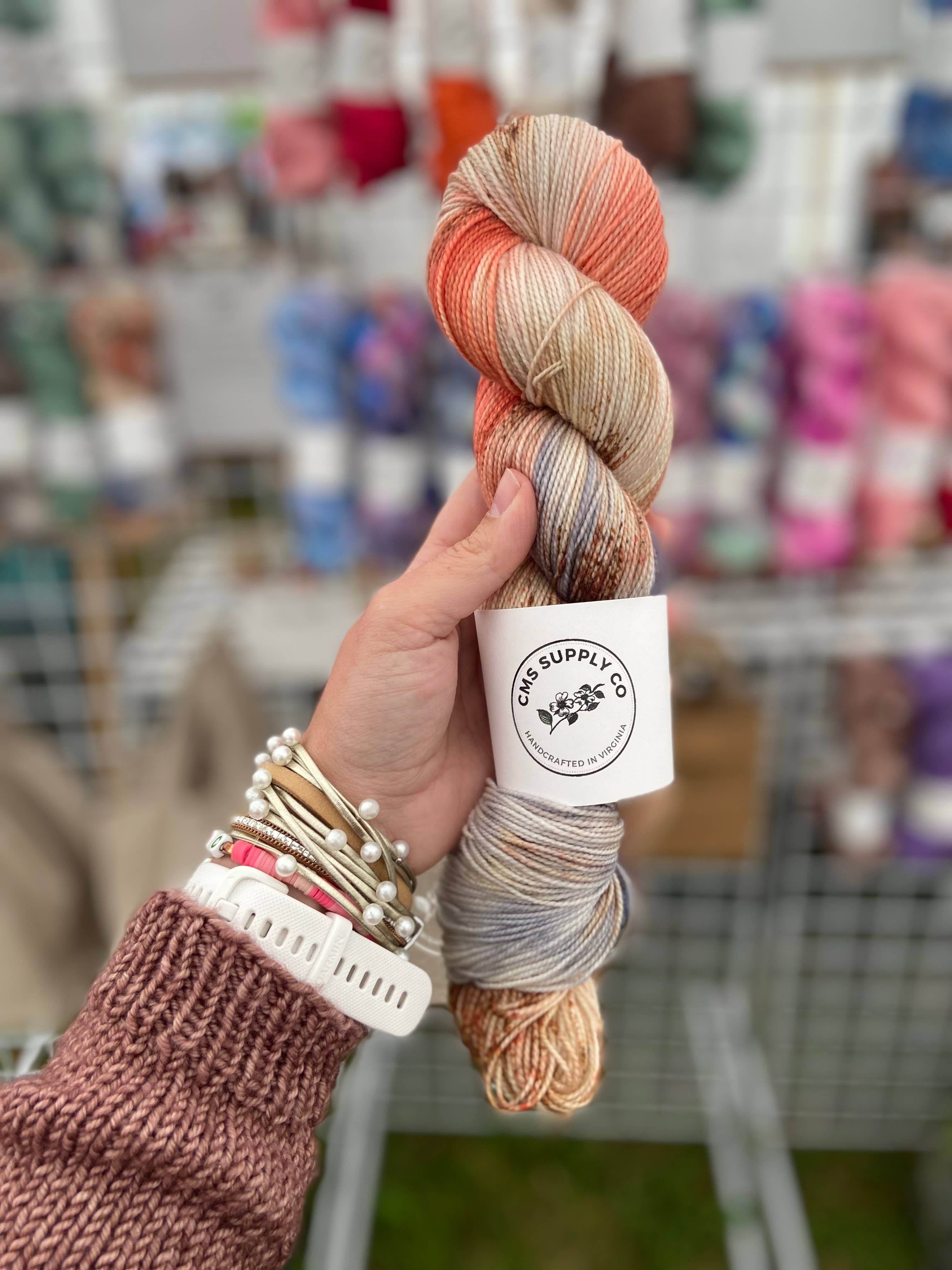 CMS Supply Co - Vente Fils à tricoter - Coloris By the Bay - Fil teint à la main - Plusieurs bases1