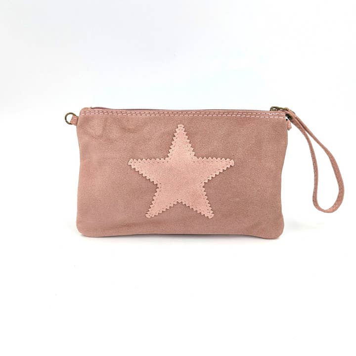 Tempest Designs – wholesale Crossbody bag – Women's – Suede star clutch bag