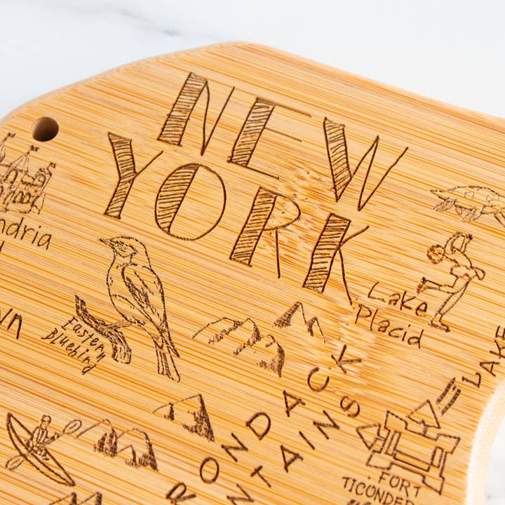 Totally Bamboo - Wholesale Cheese Board - Destination New York Cutting Board with Engraved Artwork4