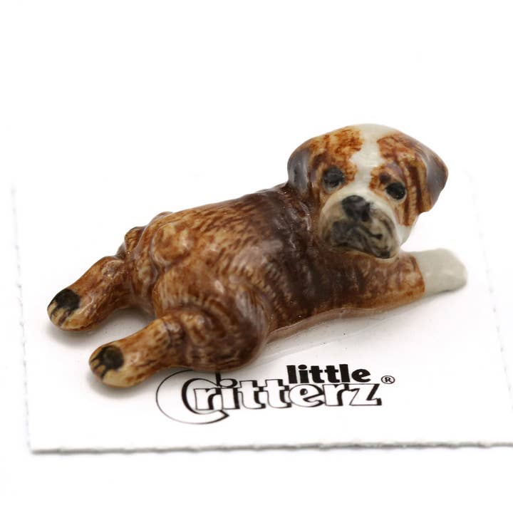 Winston British Bulldog Porcelain Miniature for wholesale by Little Critterz