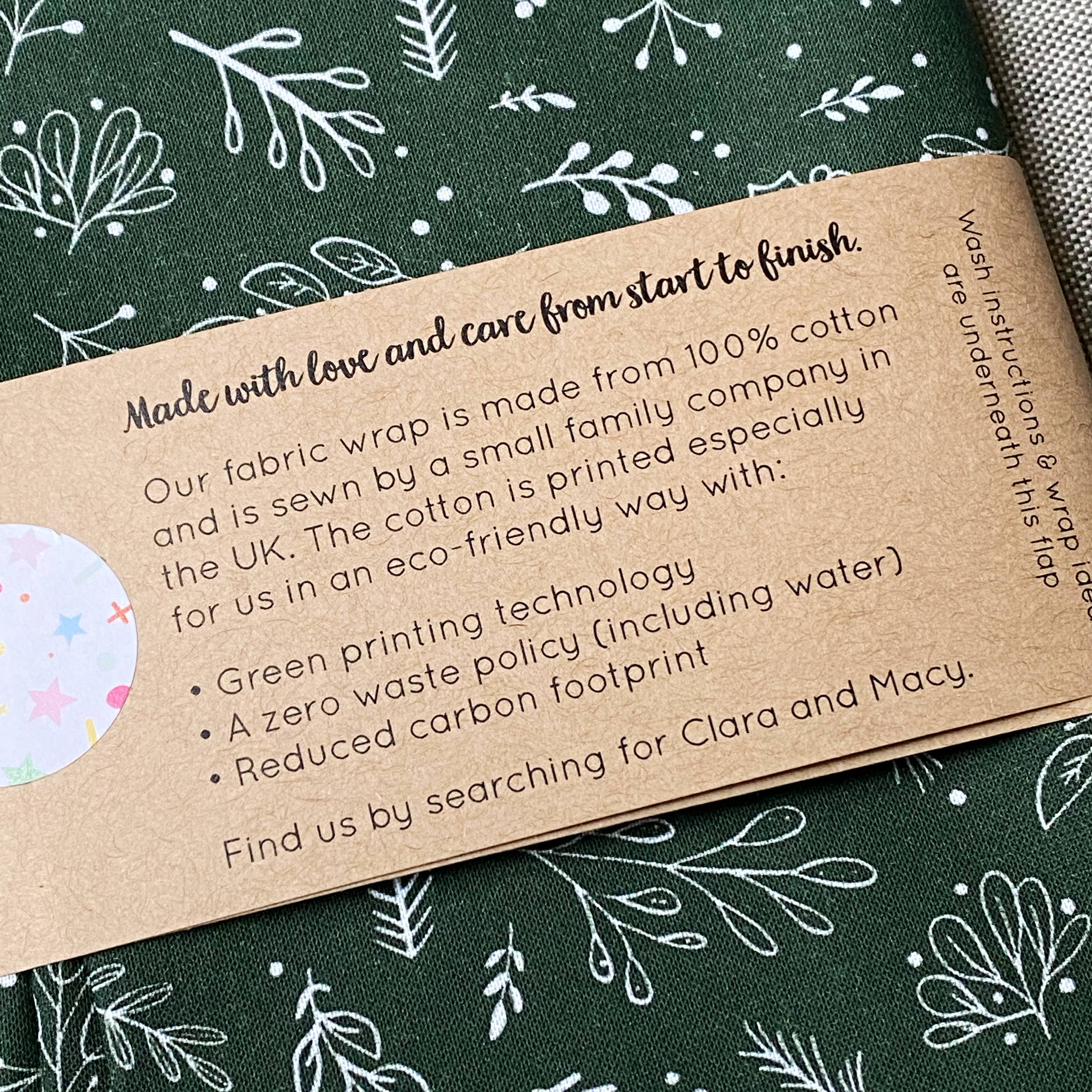 Clara and Macy - Wholesale Inpakpapier - Herbruikbare traditionele patchwork cadeauverpakking6