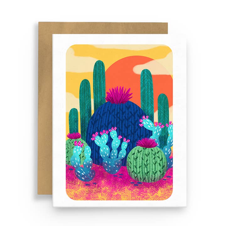 Tarjeta de Felicitación - Paisaje Desértico Colorido del Suroeste para venta al por mayor de Squidly Designs