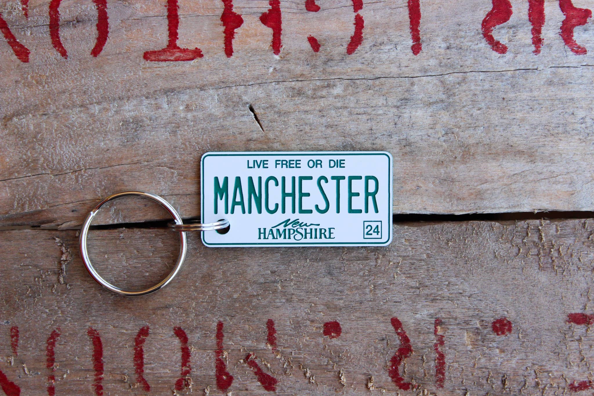 The Laundry Room Shop – Porta-chaves - Unissexo por atacado – Chaveiro de Plástico Gravado Personalizável - New Hampshire7