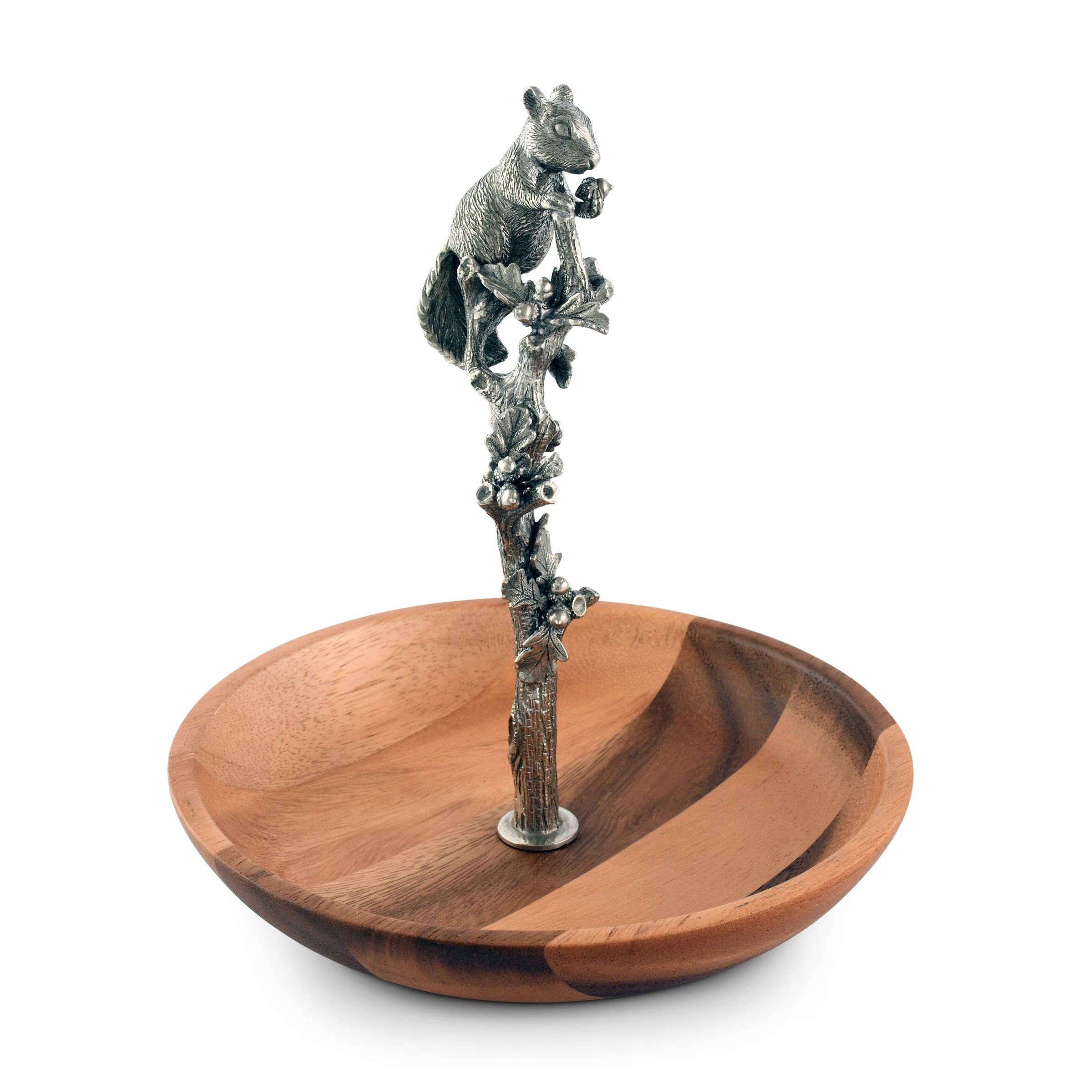 Vagabond House - Wholesale Decorative Plate/Dish/Bowl - Squirrel Wood Candy / Nut Dish3