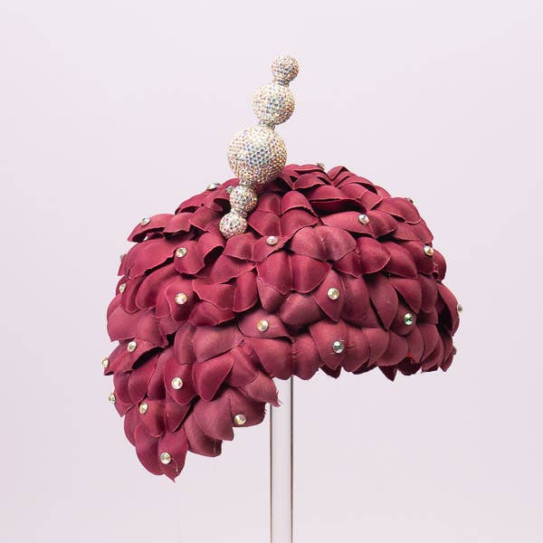 KaKyCo - Wholesale Fascinator hat – Women's - Rose petals coving entire hat w/hat pin on one side | AJ869S2