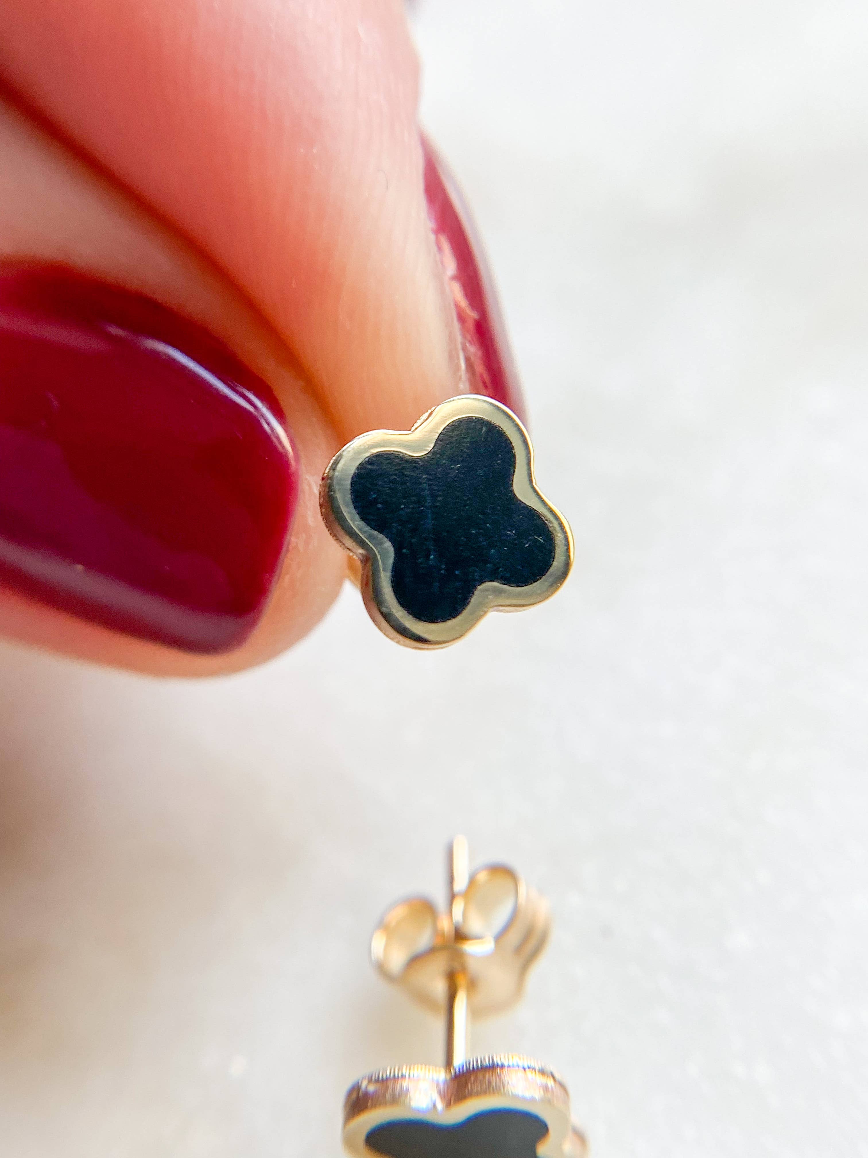 DMK Jewelry - Wholesale Stud/Post Earrings - 14K Gold Clover Earrings3