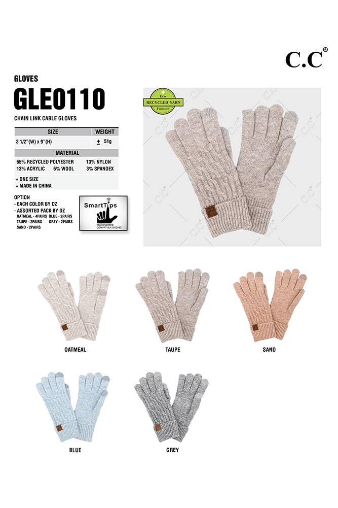 Hana - Vente Gants – femme - Gants C.C Chain Link Cable6