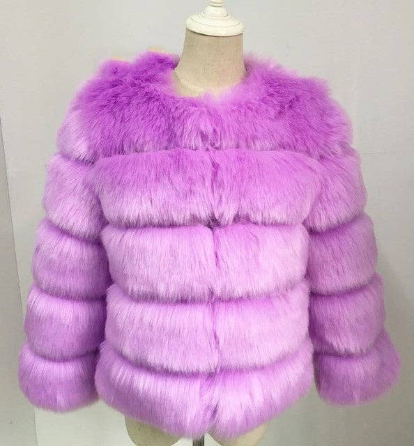Marayn – wholesale Jacket – Women's – Luxury Faux Fox Fur Short Jacket for Women5