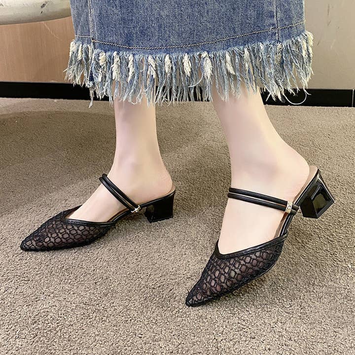 Kustom Kreations Goods - Wholesale Low Heels - Women's - Point Toe Block Heel Sandals