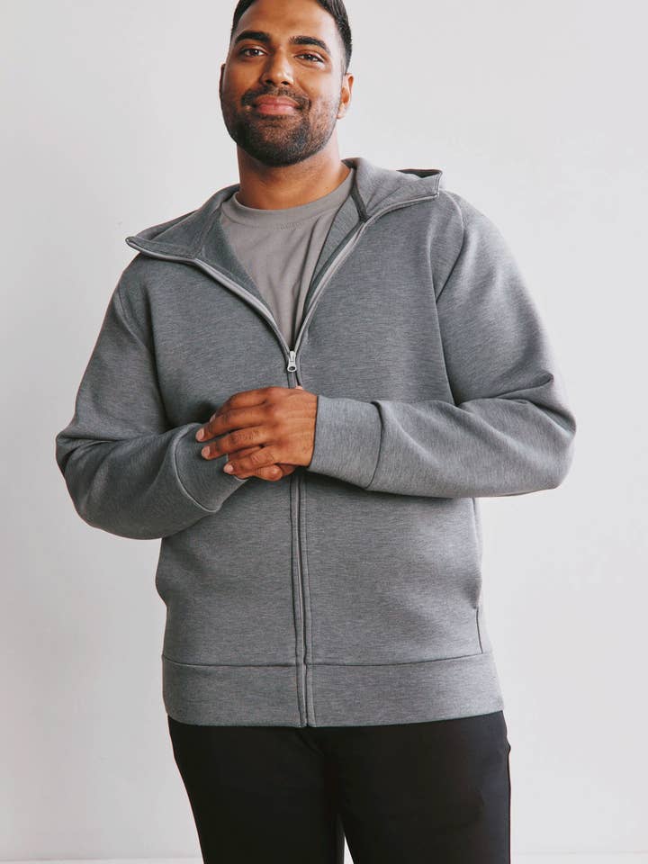 Venture Zip-Up Hoodie - Grey for wholesale by LEZÉ the Label