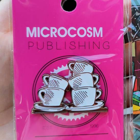 Gobelets à café en émail pour la vente par Microcosm Publishing & Distribution
