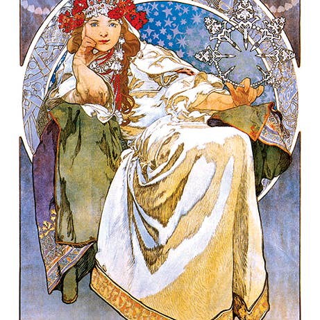 Laughing Elephant - Vendita all'ingrosso Biglietti di auguri generici - Alphonse Mucha - Biglietti in scatola per uso quotidiano5