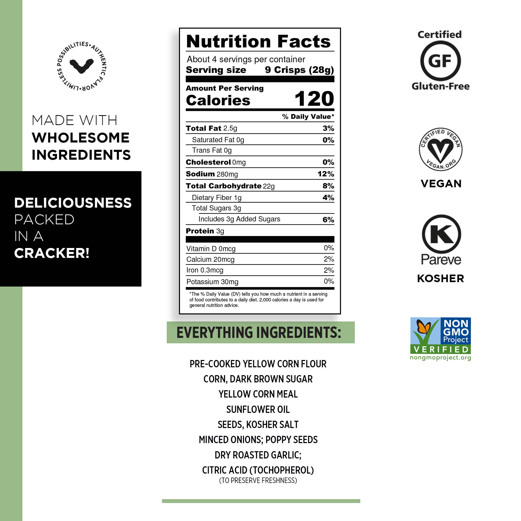 Craize Snacks, INC - Wholesale Crackers - Everything Toasted Corn Crackers 4oz3