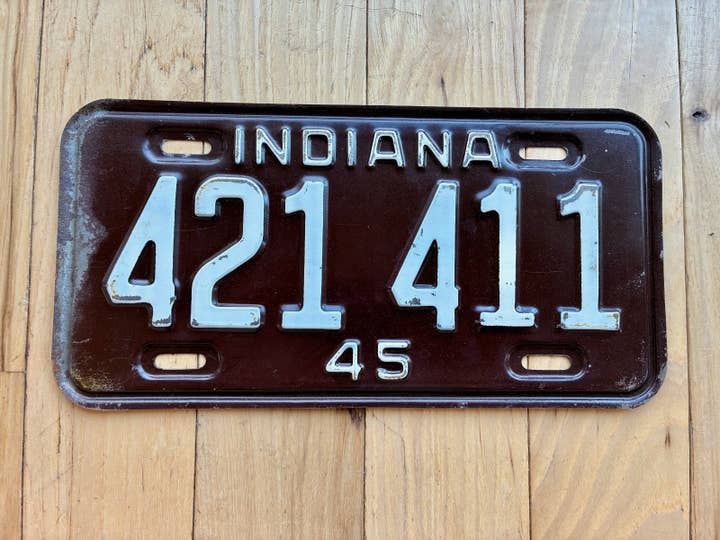1945 Indiana License Plate for wholesale by RusticPlates
