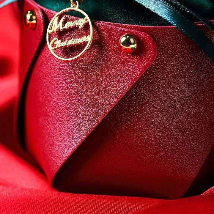 Buddha Ayurveda - Wholesale Decorating tool - 10PCS Red Leather Christmas Gift Bags – Holiday Tote Set1