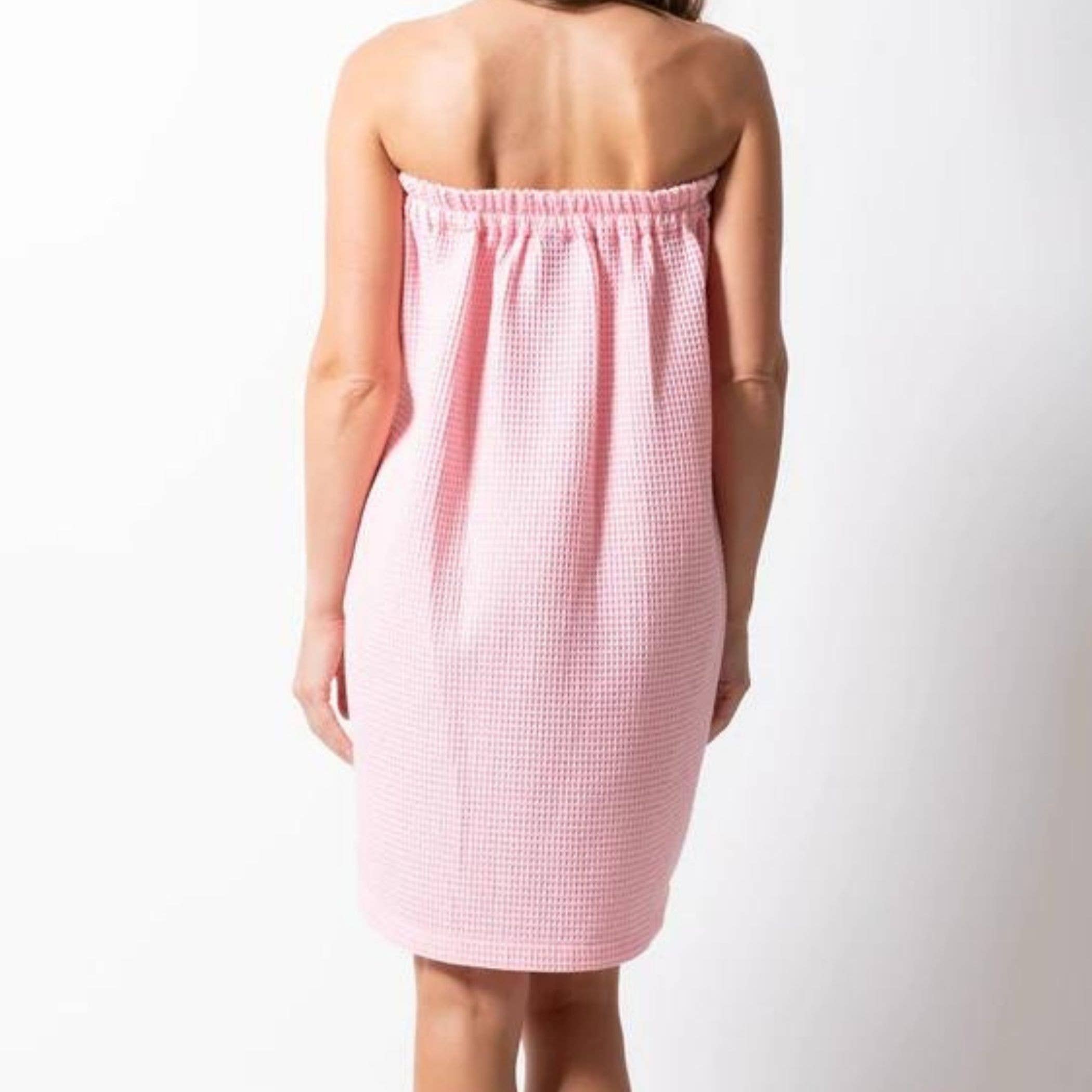 Lauryn's Garden - Wholesale Robe - Women's - Cotton Waffle Towel Wrap, Adjustable Gray6