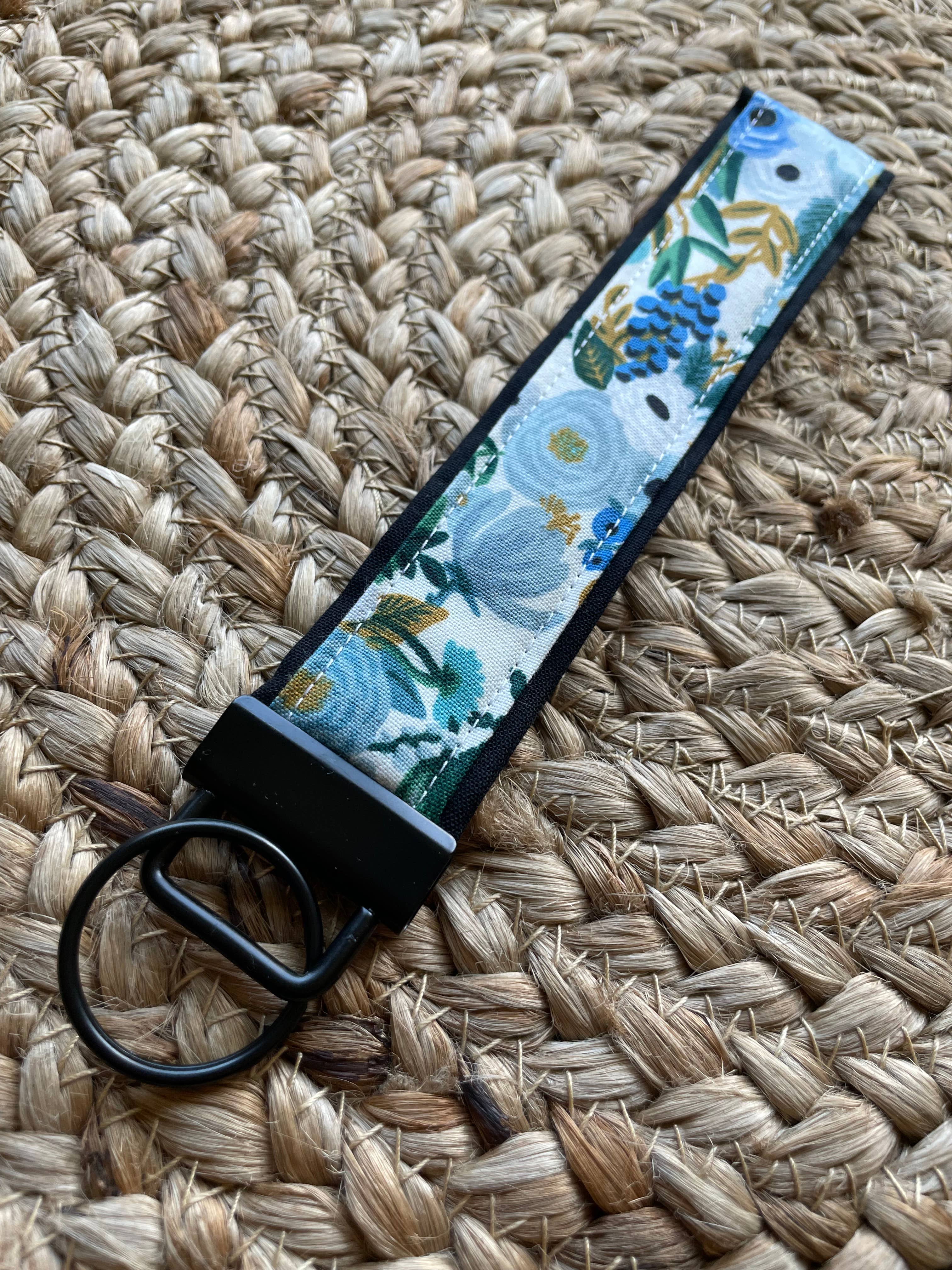Designs by Rachel Joy - Wholesale Keychain - Women's - Rifle Paper Co. Blue Wildflower Keychain Wristlet2