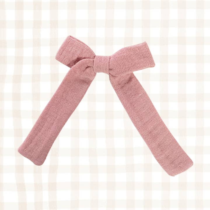 MAXI KNOT CROSS Haarschleife in Staubrosa für den Großhandel von Tête de Lylotte