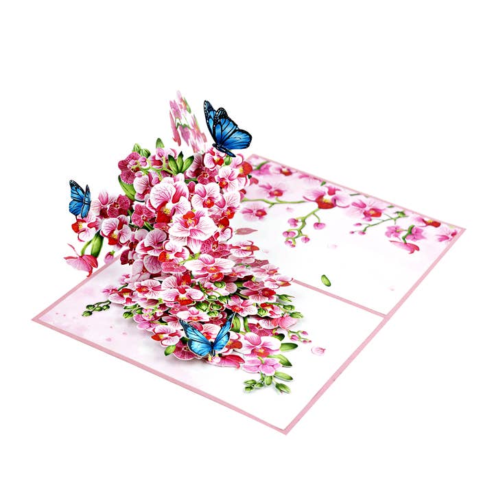Wonder Paper Art - Wholesale Gewone wenskaart - POP-UP KAART MET ORCHIDEE2