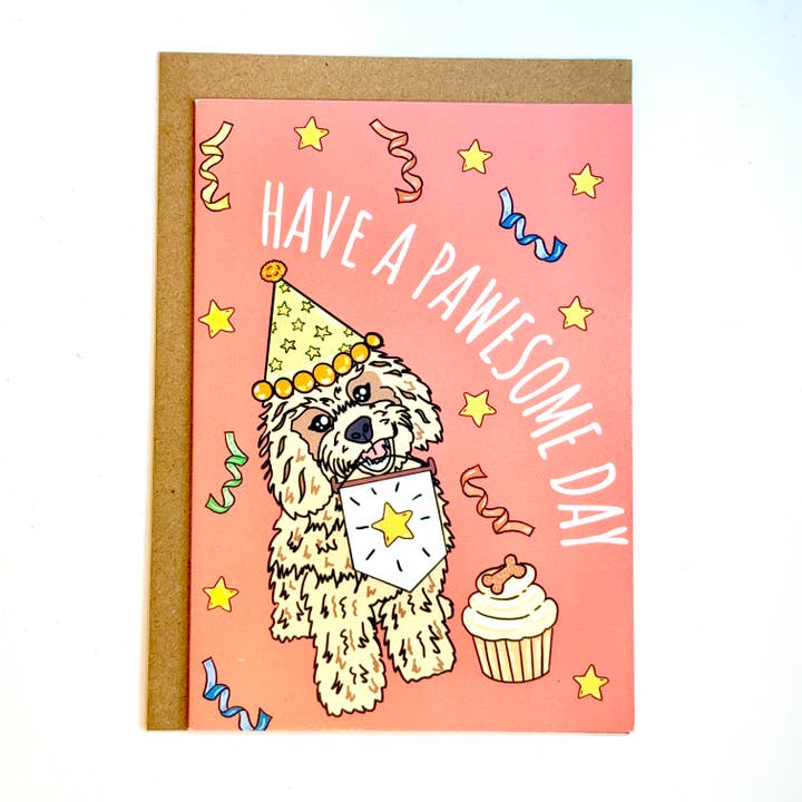 Have a Pawesome Day Card| Dog Birthday Card| Dog Party Ca #3 for wholesale by Puntastic & Ho