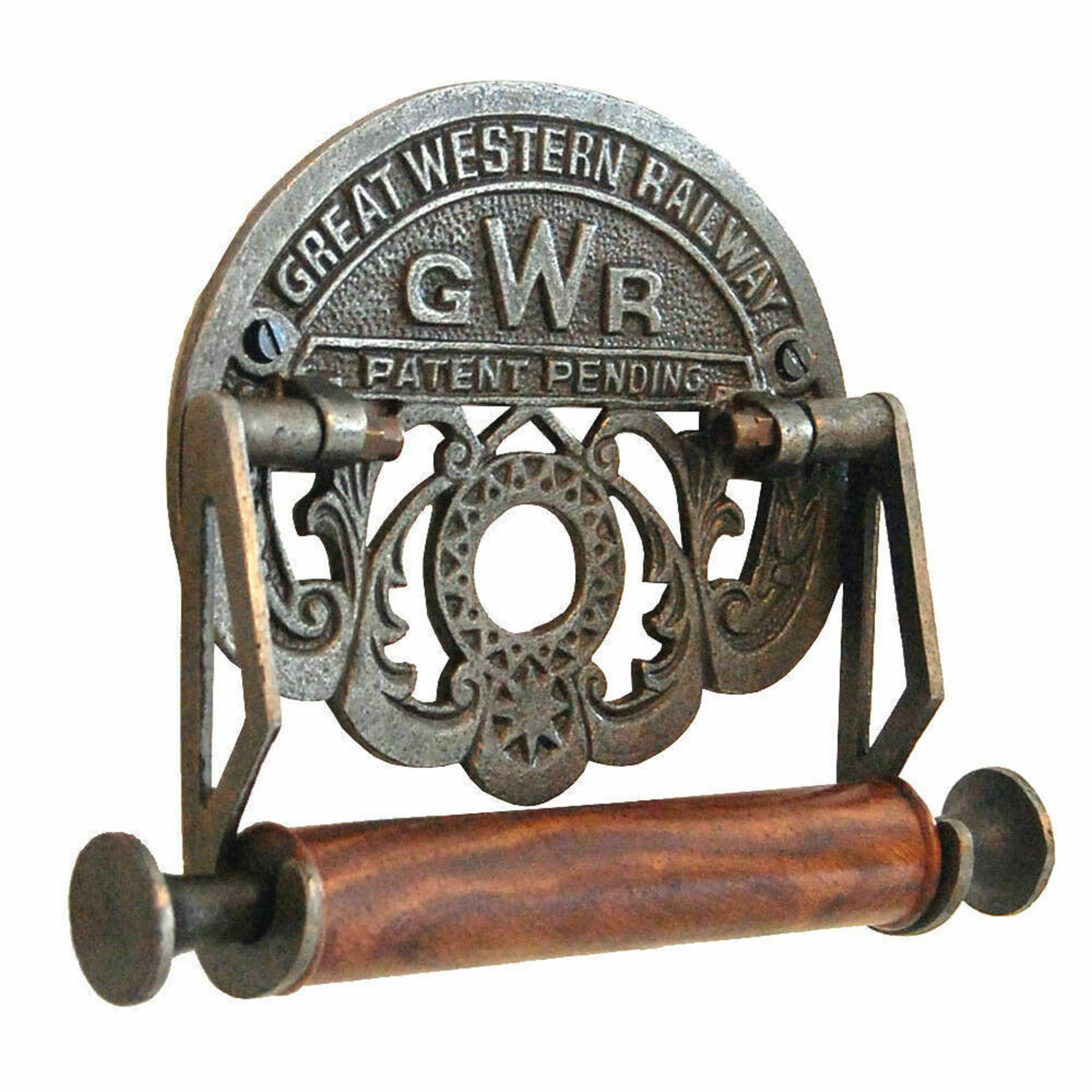 Alza – wholesale Toilet paper holder – GWR Cast Iron Toilet Holder Black Antique  3