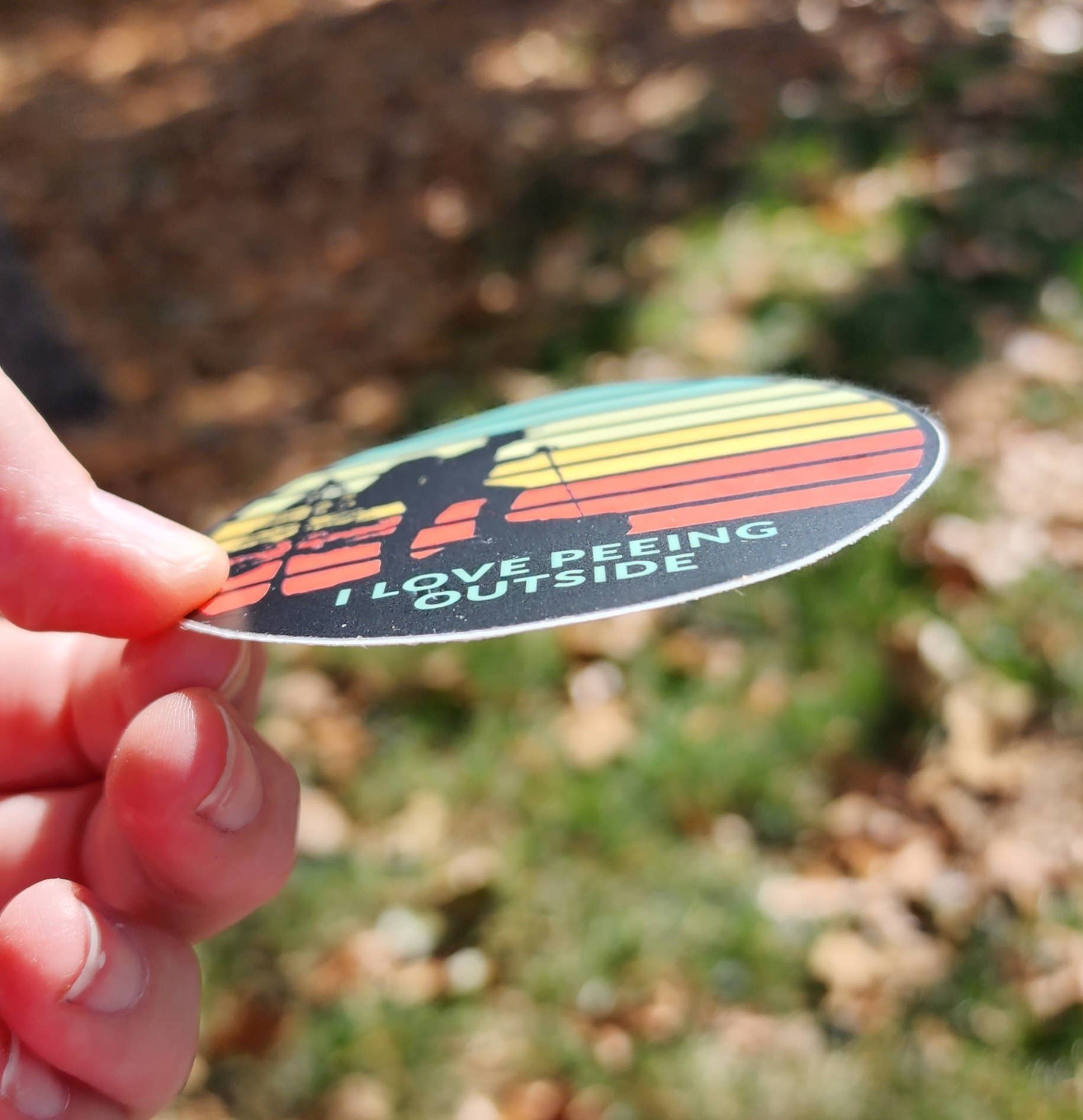 National Parks and Beyond - Wholesale Sticker - I Love Peeing Outside Hiker Sticker4