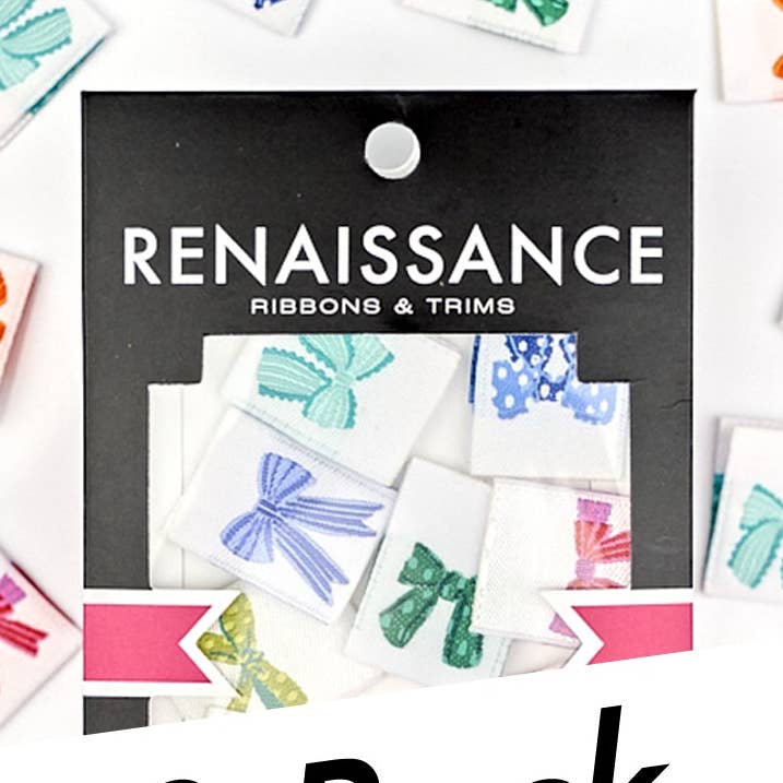 Tied Up - Woven Label Pack - 8 PACK for wholesale by Renaissance Ribbons