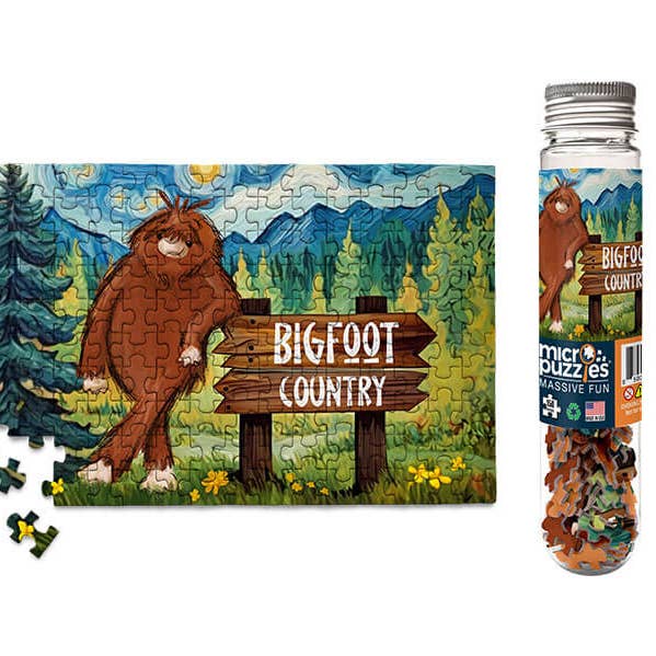 Bigfoot Country - Sasquatch Yeti Camping Wilderness Puzzle for wholesale by Micro Puzzles